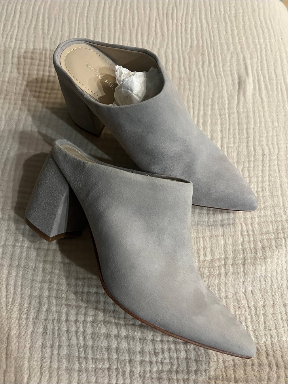Marc Fisher leather suede Slip-On Mules